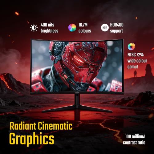 Image of Acer Nitro XZ322QU V3 31.5 Inch Curved Gaming Monitor | WQHD 2560x1440 | 180Hz | Up to 0.5ms GTG | AMD FreeSync | VESA DisplayHDR 400 | 1500R Curved Screen VisionCare | HDMI 2.0 |DisplayPort 1.4