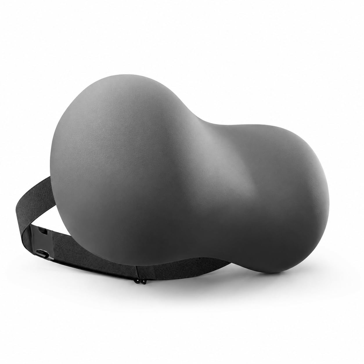 Oreiller memoire Forme, Coussin Cervical, Coussin Avion Voiture, Oreiller Nuque Ergonomique, Noir Perle, avec Sangle réglable