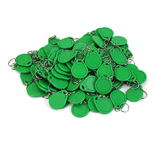 OBO HANDS (100 Unidades) Resistente al Água ABS 13,56MHz ISO14443 A MF Classic 1 K NFC RFID Token, Ilavero RFID, Rfid Tag, Verde