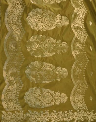 Image of SIRIL Women's Banarasi Soft Silk Saree Pure Silk with Unstitched Blouse Piece
