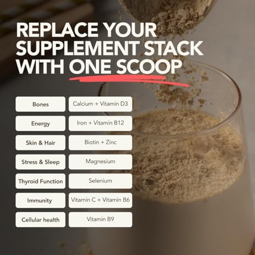 Image of Daily Scoop Plant Protein for Women, 25 g Vegan Protein with Vitamins & Herbs, Vanilla Flavor, 500 g (Pack of 1)