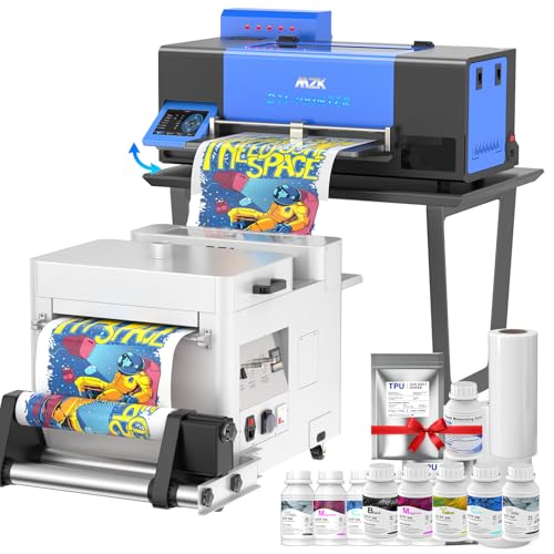 Image of MZK A3 Pro F1080 DTF Printer (XP600 Gen2),Automatic Time Cleaning Maintain+Ink Anti-Clog Filter,2X-Speed Compared to L1800,5 inch Rotatable Touch Screen,Dual Ink Level Alert+Film Cutter,Gift Ink 2 Years