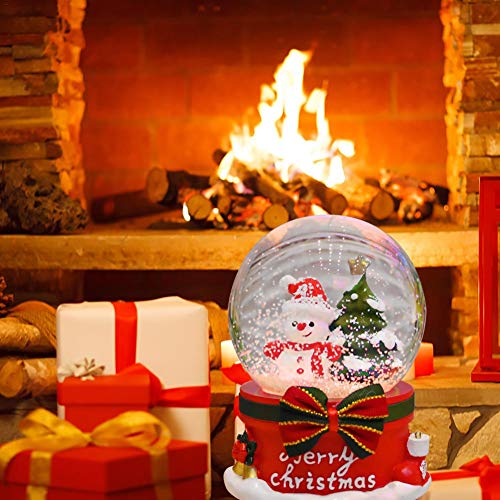 クリスマスプレゼント クリスマス オルゴール Ledライト付き クリスマスクリスタルボール オルゴール フローティングスノー かわいい 手作り クリスマス氛囲気 曲目 クリスマスソング3曲 子供へのクリスマスプレゼント 家居 厨具 家装 家居装饰用品 风水用品 风水石头