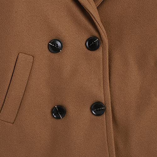 Image of Hopscotch Boy's Cotton Blend Waist Length Fibres Solid Full-Sleeve Standard Length Long Waist Coat In Brown Color