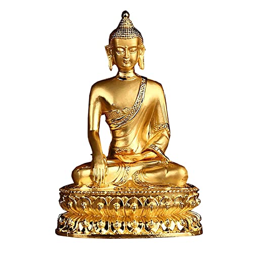 OLLIE-HAO Shakyamuni Buddha Statue Figuren, Meditierend Harmonie Skulpturen Religiöse Handgefertigt Dekoration Ornamente (Color : A) Cover