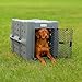 Dakota 283 Crate - Canine Rough and Tough Economy Kennel (Dark Granite, Large)