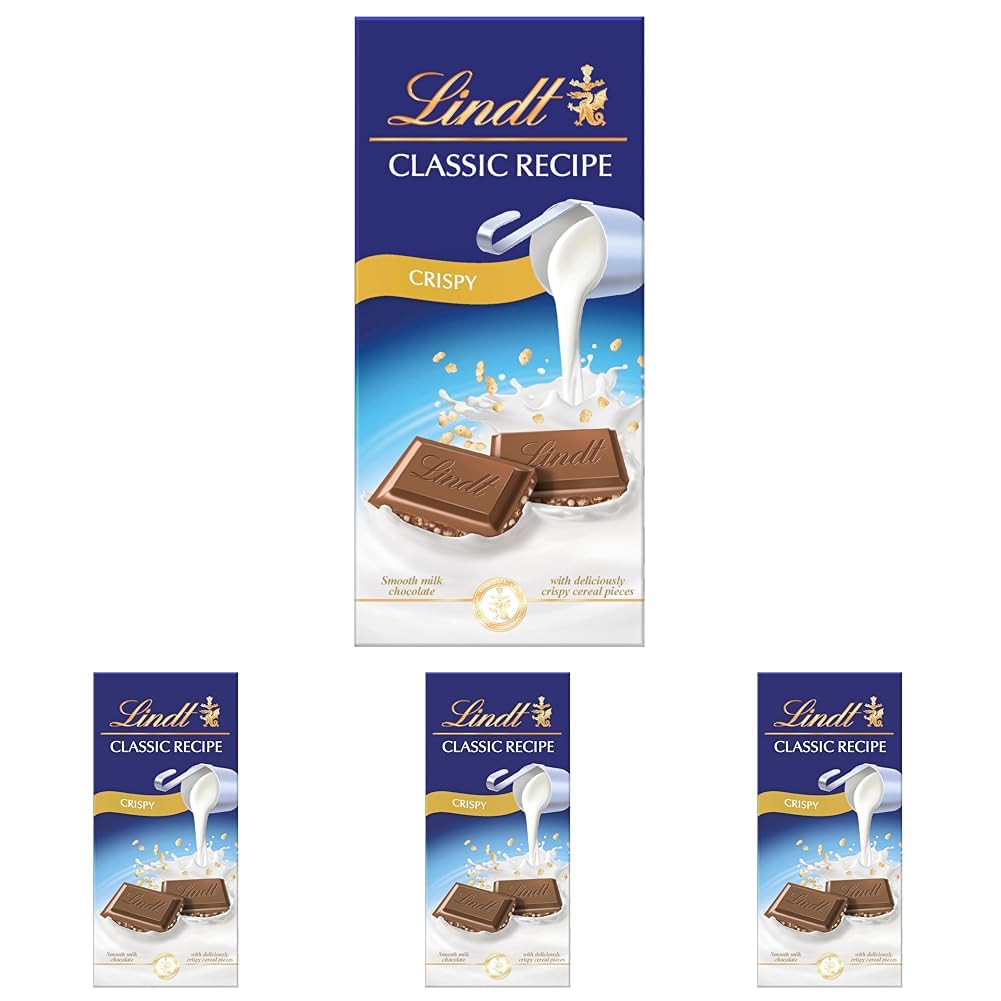 LindtClassic Recipe Crispy 100g (Pack of 4)