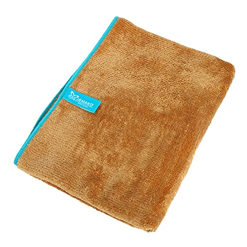 Jemako Fell-Profi Hundehandtuch Haustier-Trockentuch Haustier-Handtuch zur Haustier-Pflege, schonende Felltrocknung (M (45 x 85 cm)) inkl. SINLAND Wäschenetz