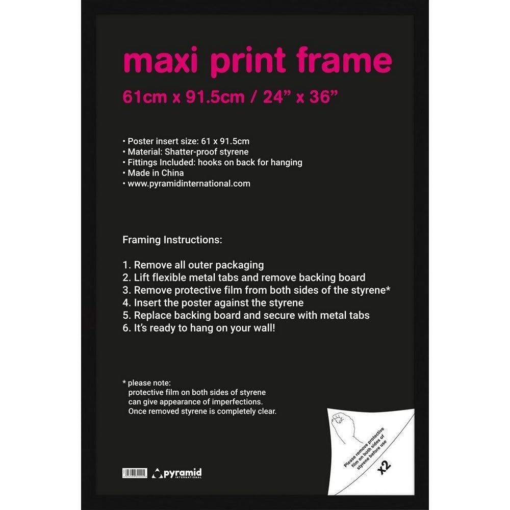 Pyramid International Men's Black Frame (91.5Cm X 61Cm) (Black)