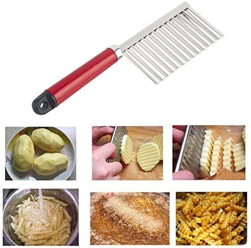 Potato Wavy Edged Knife Multifunction Stainless Steel Fruit Cutting Cooking Tool