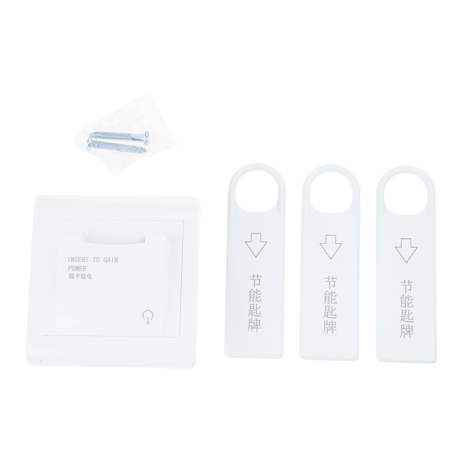 Maxtonser Type-86 Insert Magnetic Card Switches for Energy-saving Insert with 3 Cards Building Hotel Apartment Switches