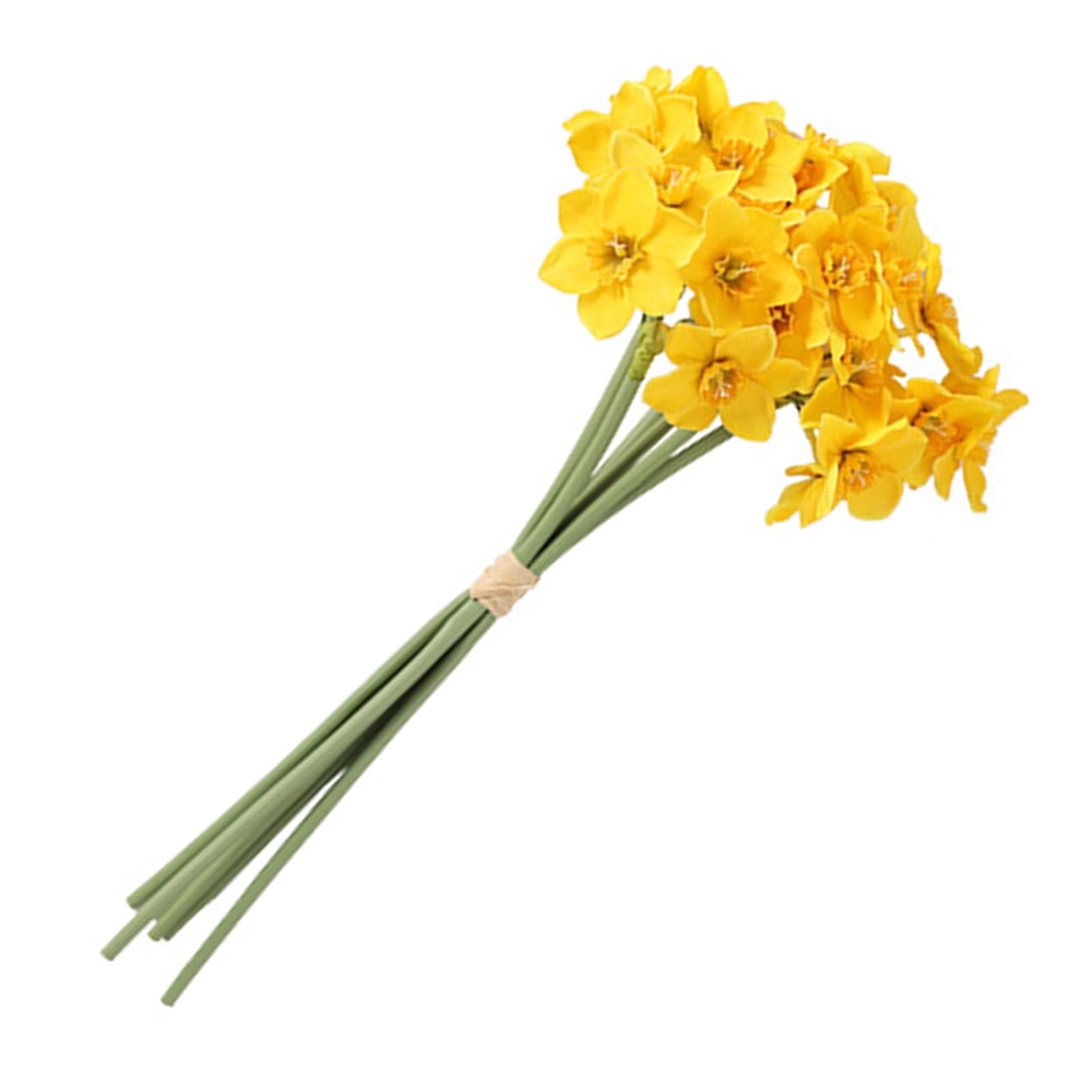 matumou 6Pcs Artificial Flower -friendly -fade Fabric Artificial Narcissus Flower Bouquet for Home Fake Flower