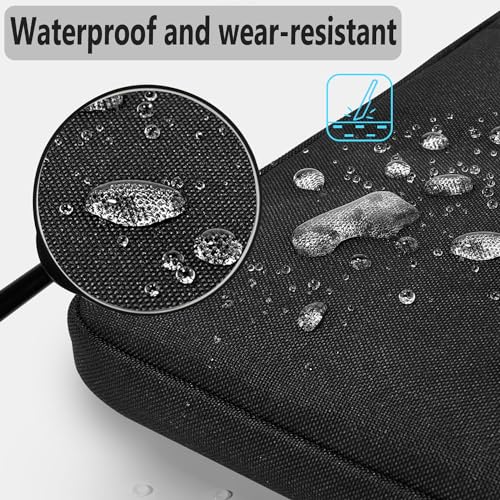 Image of Hseok Laptop Shoulder Bag 13 13.3 14 Inch Case Compatible with MacBook Pro /Neo 14 inch M5 /M4 /M3 /M2 /M1,Mac Air /pro /Neo 13 inch and Most 13 13.3 14 Notebooks,Spill-Resistant Briefcase,Black