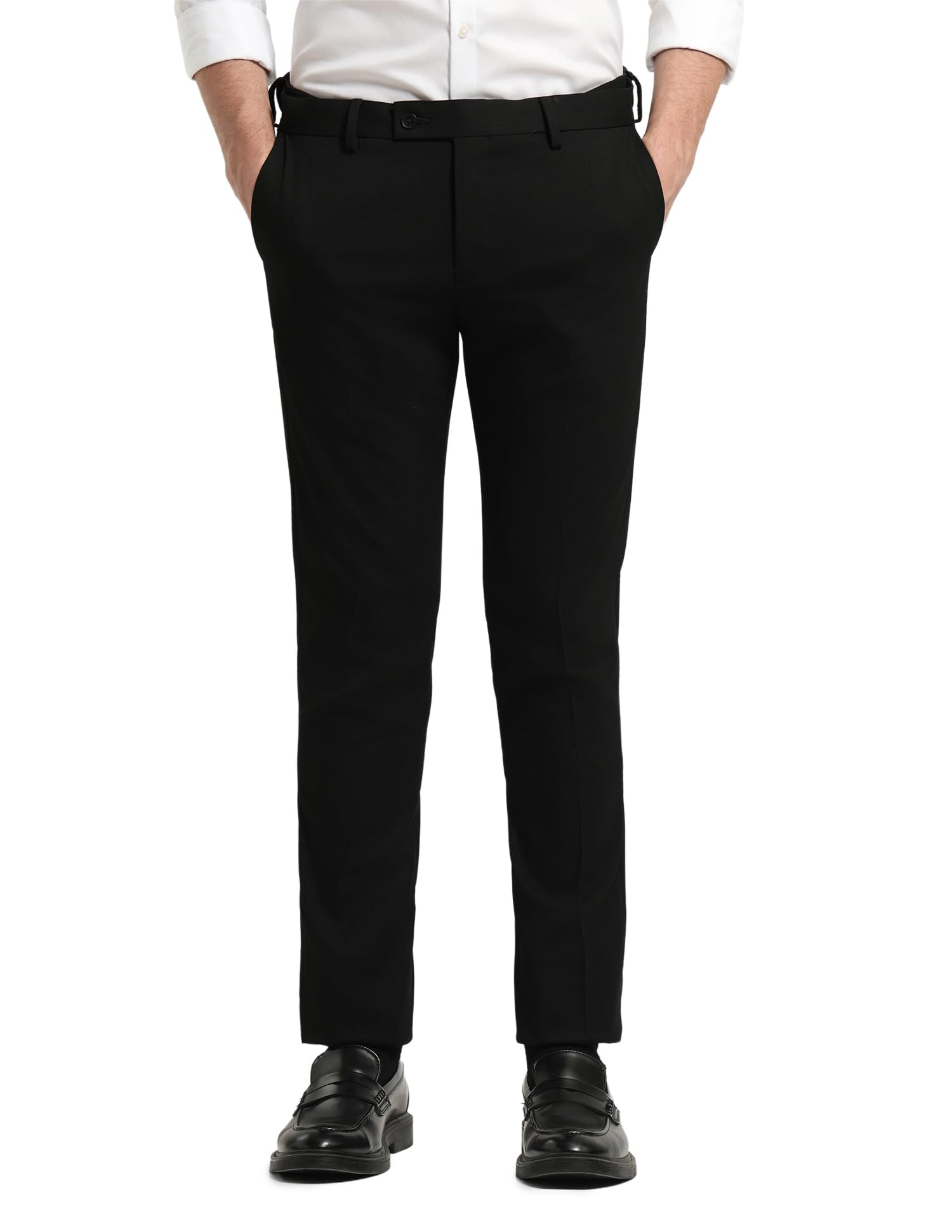 arrow Men's Twill Hudson Regular Fit Trousers-picture-21