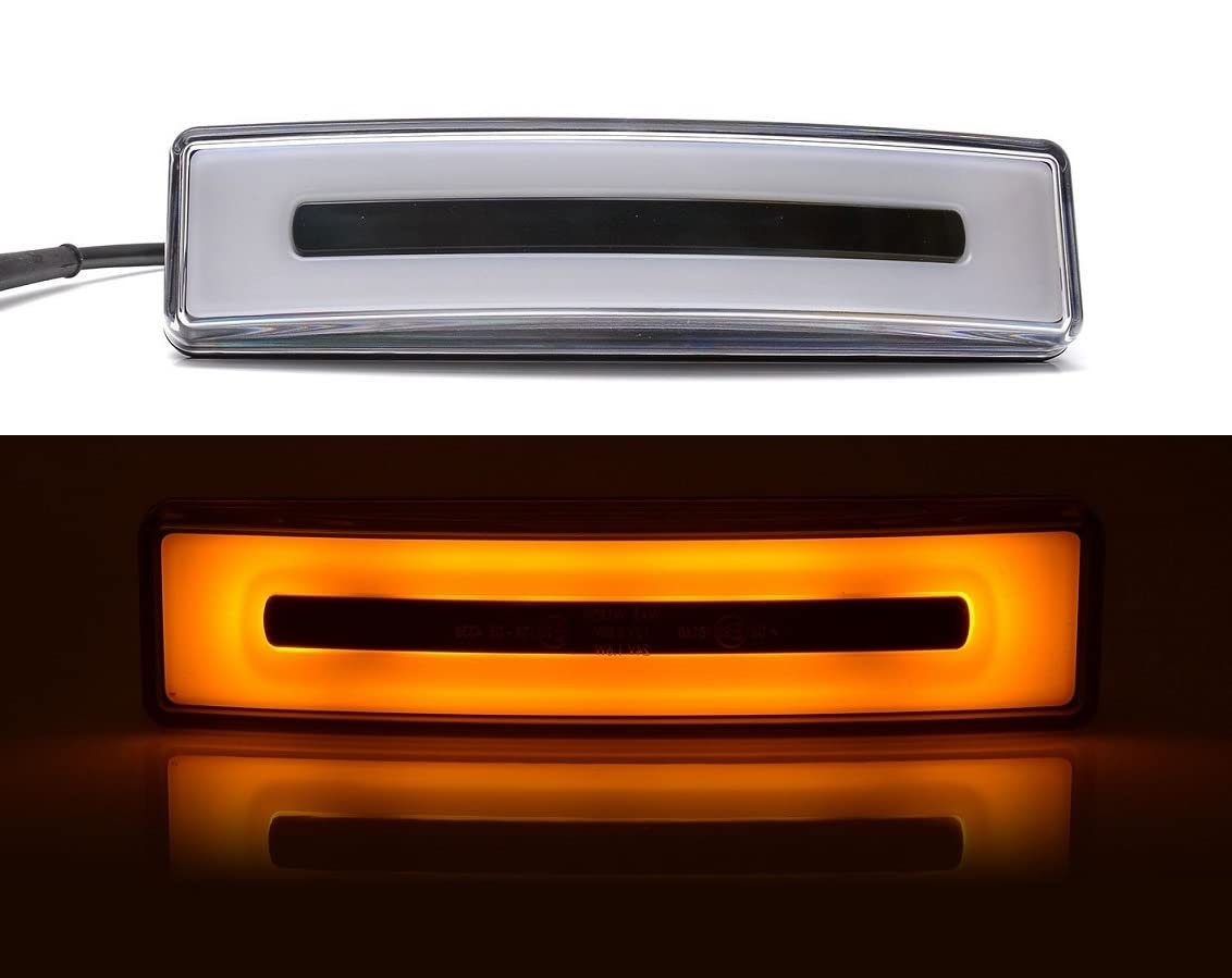 2 x Frontlichter, LED, Orange, Dachkabine, Sonnenvisier, für Scania, 24 V, E-gekennzeichnet