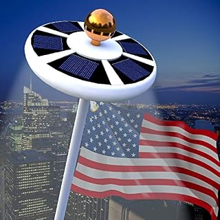 Blinngo Solar Flag Pole Light, Flagpole Solar Light 6V 42 Super-Bright LED Long-Lasting