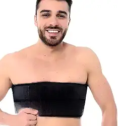 Cinta Torácica e Abdominal Costela Faixa Elástica Pós Cirurgica Ortopédica (XGG:(105-130cm))