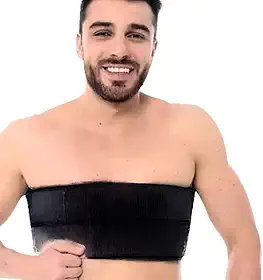 Cinta Torácica e Abdominal Costela Faixa Elástica Pós Cirurgica Ortopédica (XGG:(105-130cm))