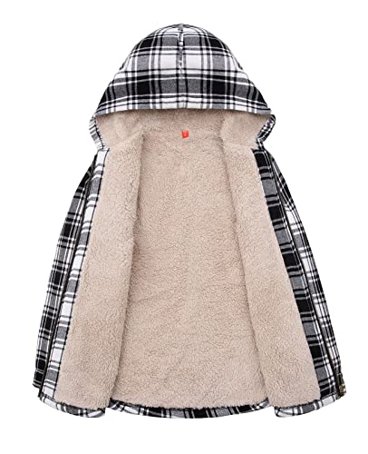 Image of ZENTHACE Boys Sherpa Fleece Lined Flannel Jacket