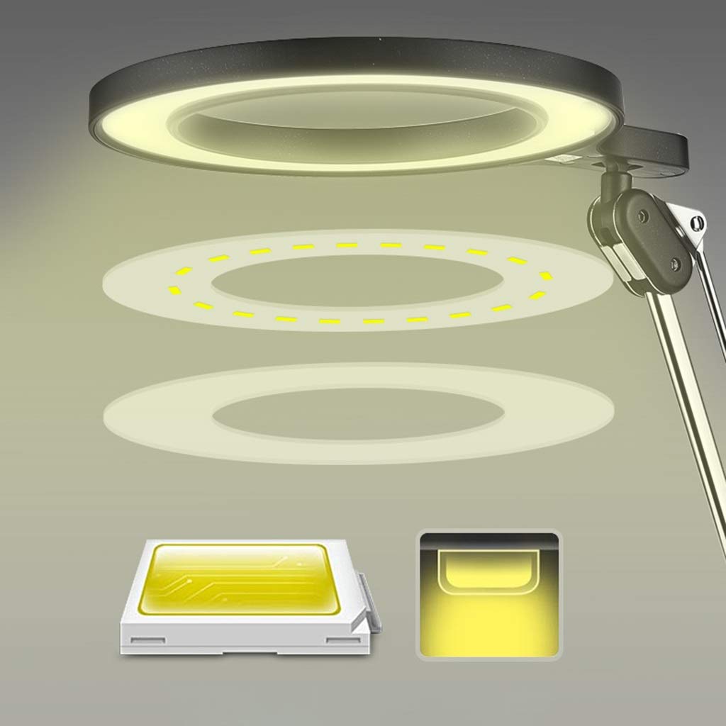 HEXEH Lampada da Tavolo Desk LED Lampada Regolabile bilanciere Luce di Lettura con On/off forcellone Lampada da Comodino Eye-Cura della Lampada di Lettura Lampada da Scrivania