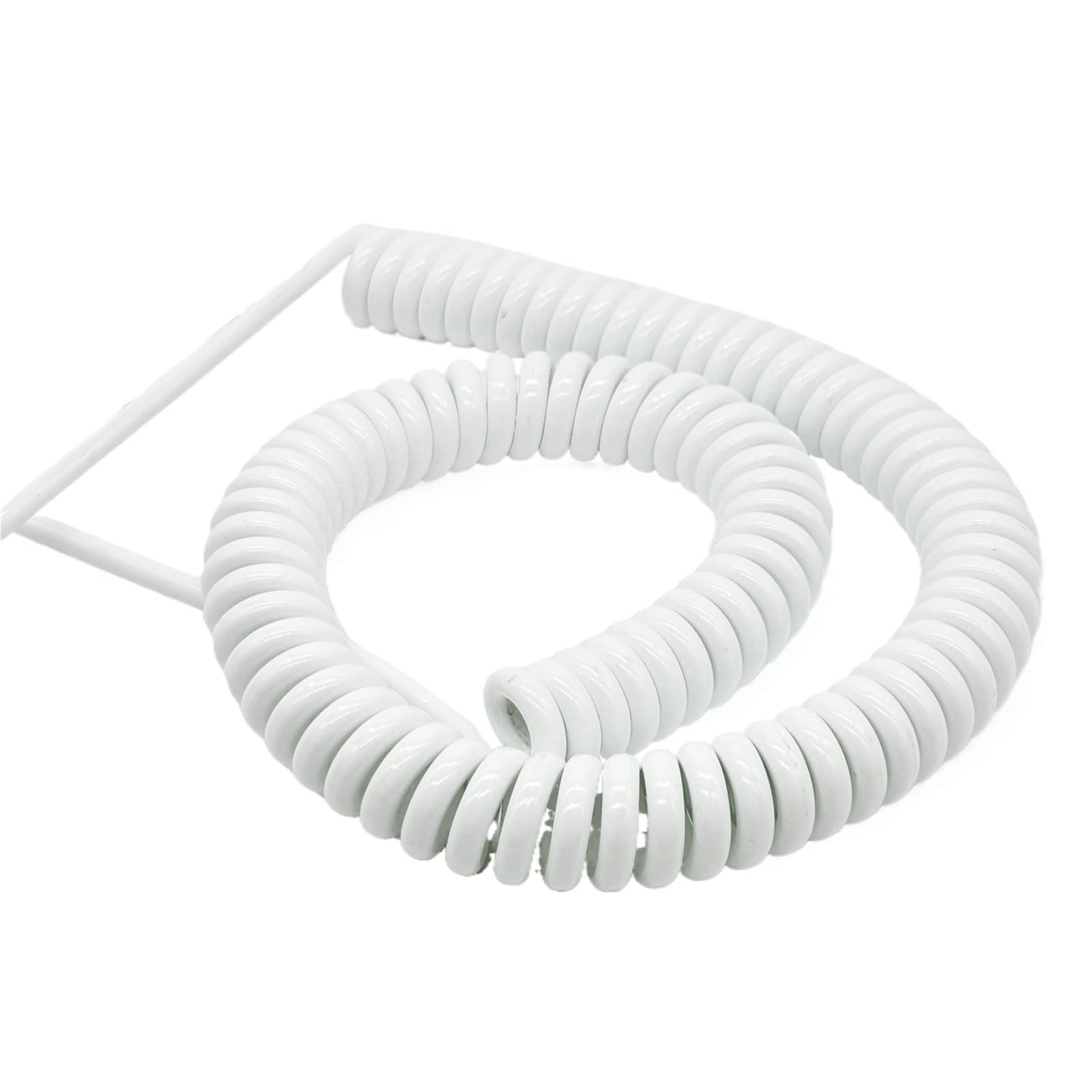 YDHSIKK Spring Retractable Cord, 0.5mm2 20AWG Spiral Electric Wire Stretch 10 Meters PU Outdoor Retractable Multiple Sizes(2 Cores)