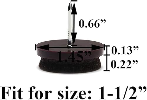 Miniatura 2 de Furnigear - Almohadillas de fieltro para uñas para muebles, protectores de suelo para patas de muebles, paquete de 24 almohadillas de fieltro para