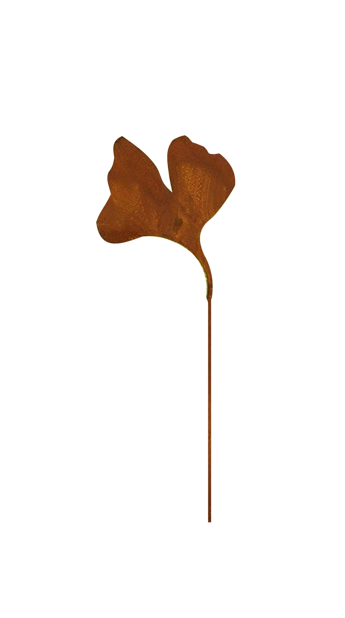 Garten-Deko Ginkgo-Blatt Stäbe – 2 Stück, Edelrost, 100 Cm Hoch, Blatt 28x20 Cm, Für Beet & Terrasse