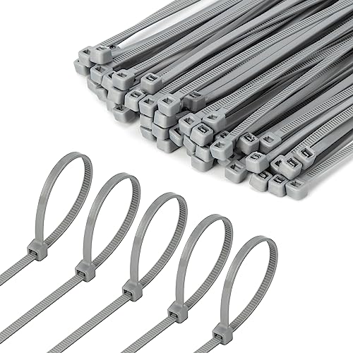 Image of Armpow 6 Inch Silver Zip Tie 1000 PCS, 18 Lbs - Small to Medium Zip Tie, Nylon PA66 UV Resistant Cable Tie for Indoor and Outdoor Use - Ideal for bundling and securing objects