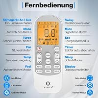 KESSER® Multisplit Klimaanlage 3 Innengeräte, 27000 BTU, Split Klimagerät Set mit WiFi/App, Heizen & Kühlen, Inverter, Eco-Modus, Luftentfeuchter & Ventilator, sehr leise, R32, Montagematerial – Ansicht 8