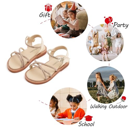 Toddler Flower Girl Sandals - Girl Summer Dress Shoes Toddler Little Kid Wedding Party4
