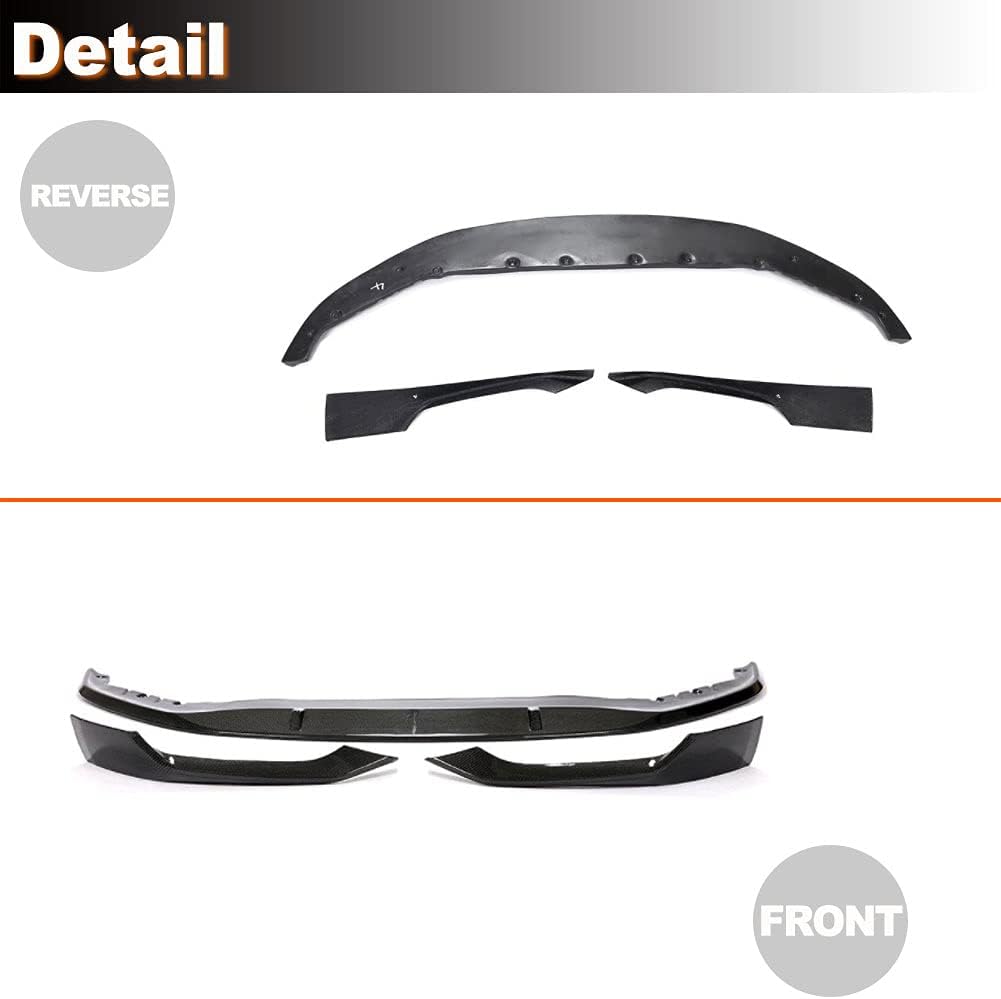 Front Bumper Lip Splitter Fits for BMW 5 Series G30 G31 M Sport Bumper LCI 2021 Add-on Carbon Fiber Factory Outlet Front Bumper Lip Chin Spoiler Splitter Protector