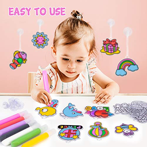 NextX Window Art, Suncatcher for Kids Craft Kits, 12 Paintings - Thumbnail 5