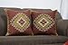 Chouhan Rugs Lot de 2 housses de coussin indiennes Kilim - 45,7 x 45,7 cm