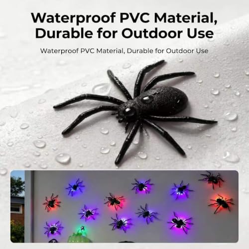 Xiaonanen Spider Halloween Decorations 36 Pack, 3D Spider Wall Decor Set - image 6