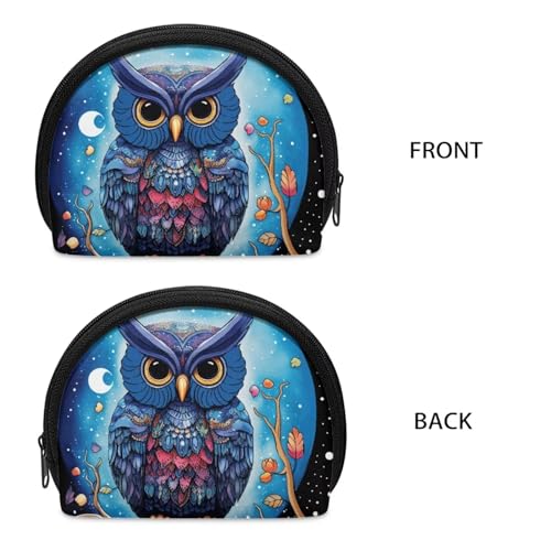 Cartoon Owl Mini Wallet Credit Card Holder for Kids Adults Small Purse2