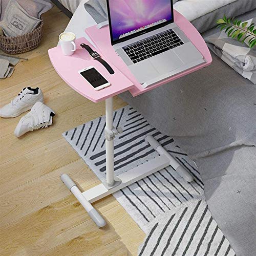 KJAKSXNSE Basculante Sentado o de pie ADSL Mesa Compra con el ratón del cojín, Escritorio portátil, Conveniente cabecera Escritorio la Bandeja Estudio, 62 95cm Altura Ajustable, 4 Colores(Pink)