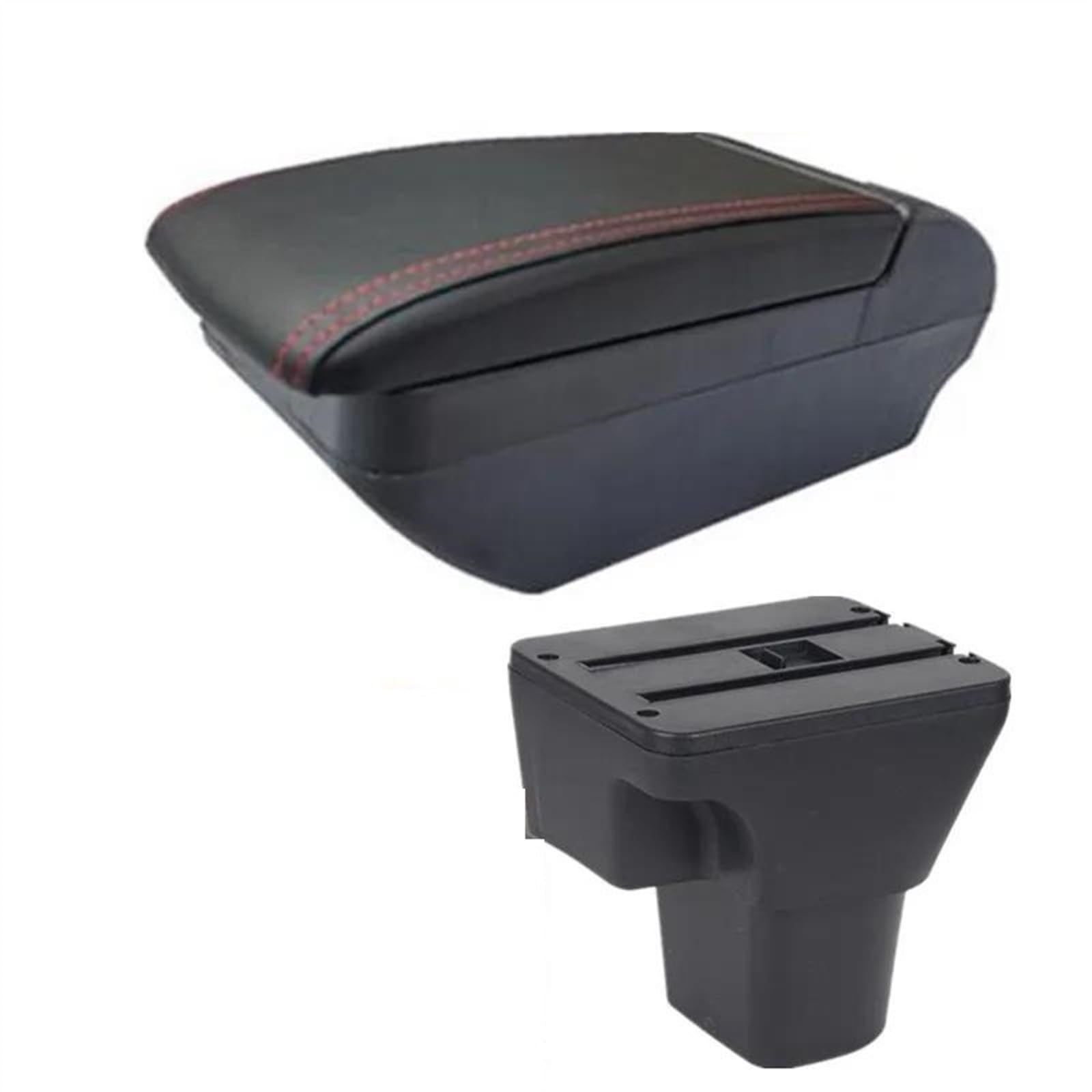NMJLQW Storage Rack Car Armrest Box Center Storage Box Dedicated Retrofit Car Accessories For Accent For Verna(F red line)