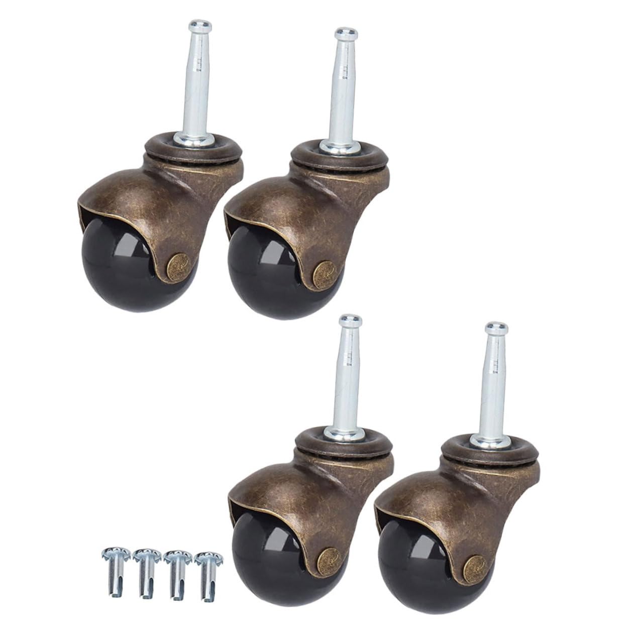 Roulettes de chaise de bureau Hemobllo en acier et PP robustes lot de 4 - 8