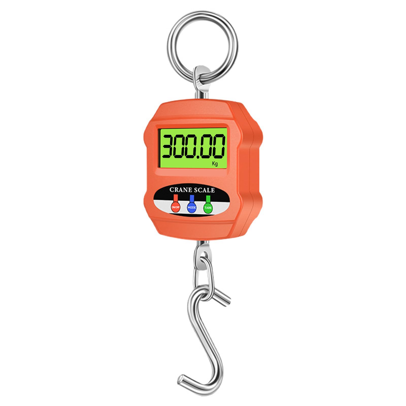 Báscula de grúa, 300 kg, 660 libras, báscula colgante digital con sensor preciso, báscula digital colgante industrial con pantalla LCD, mini báscula portátil para granja, fábrica, caza