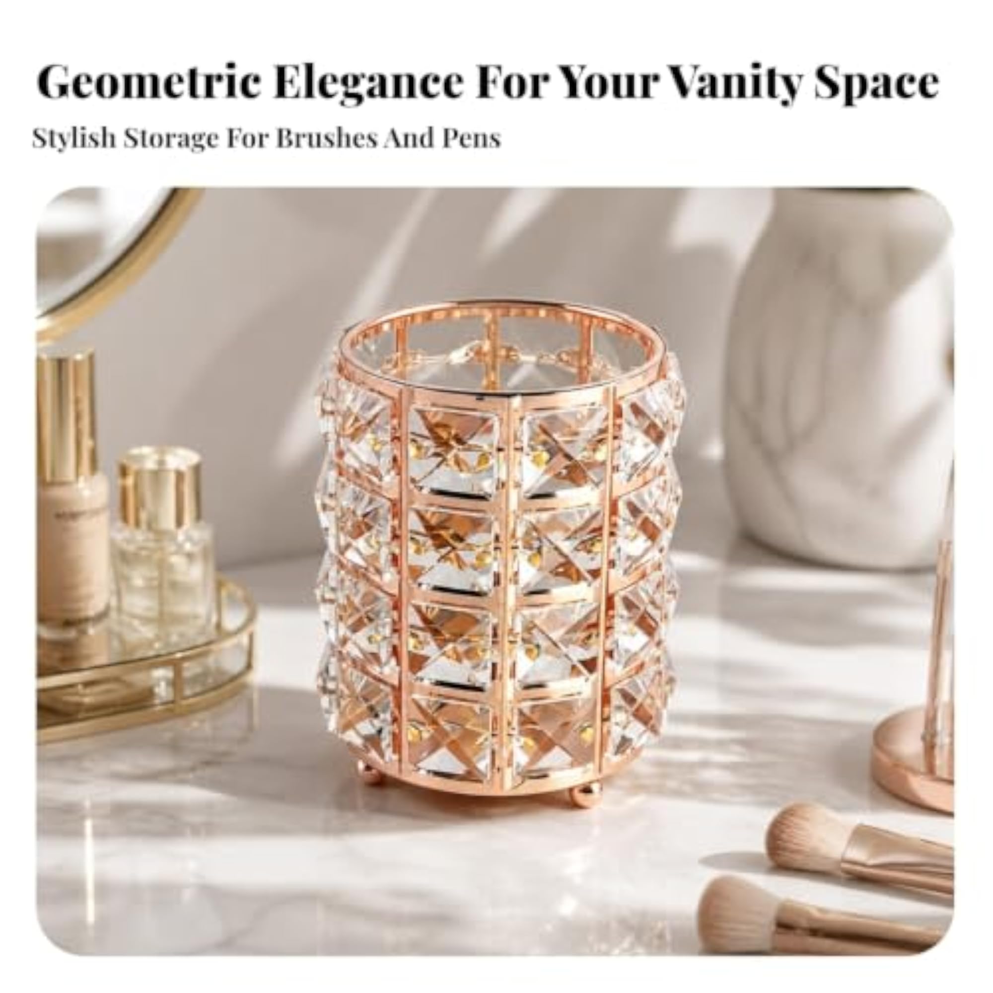 Transparent Cosmetic Organizer with Iron Frame