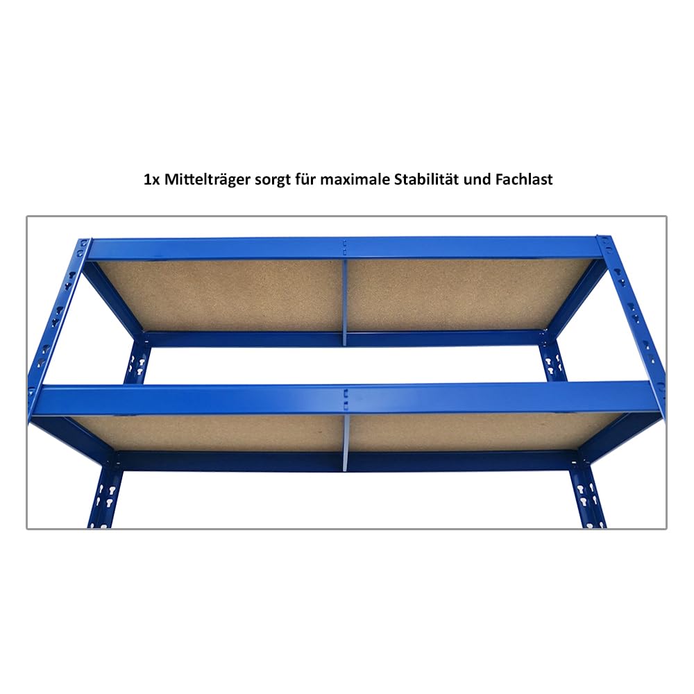 PROREGAL Mega Deal | 2X Étagère à pneus Tiger | HxLxP 180x120x40 cm | jusqu'à 6 pneus sur 1 Niveau | avec 3 rangements | Bleu