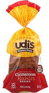 Udi's Gluten Free Cinnamon Raisin Bread 12oz (Pack of 3)