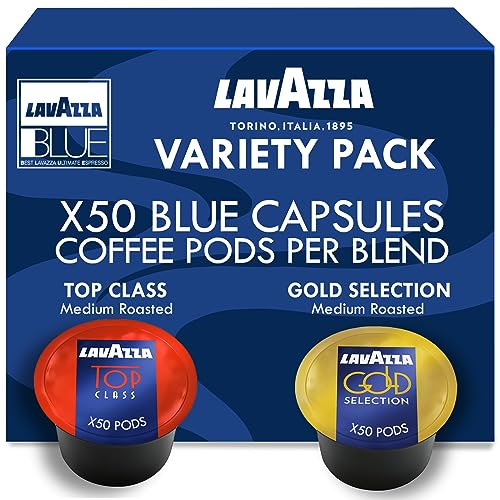 Lavazza Blue Capsules Coffee Pods Variety Pack &ndash; 100 Count (2 Packs of 50) &ndash; Top Class & Gold...