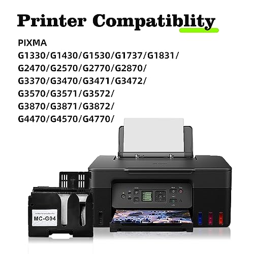 MC-G04 Maintenance Cartridge with Chip MC G04 Ink Maintenance Tank Replacement for Canon PIXMA G1130 G1230 G1330 G3270 G2270 G1230 G3370 G1430 G2470 G3470 G3471 G3472 G4470 Printer - Image 2
