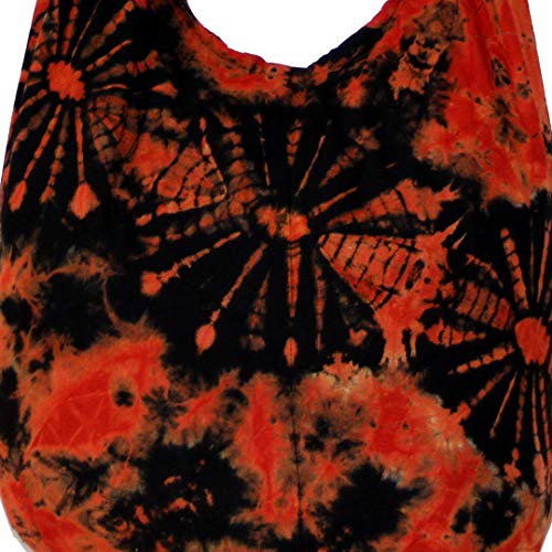 Image of TIE DYE Bohemian Hipster Hobo Boho Hippie Crossbody Bag Purse Black Tone 39 inch