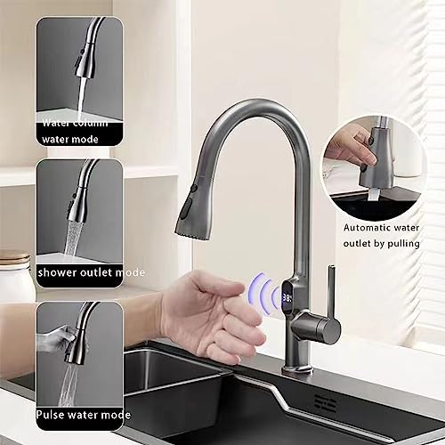 Robinet d'évier de cuisine avec pulvérisateur pull down 3 modes - 5