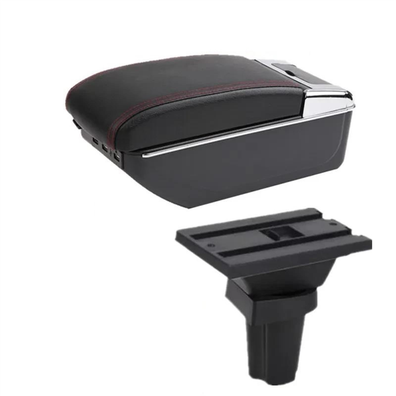 NOHEEU Car Interior Parts Special Retrofit Center Armrest Box Storage For Morning For Picanto(D red line 7USB)