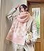 iCuviy Winter Woven Soft Women's Scarf Christmas Fashion Scarf for Women Thanksgiving Gift Pink