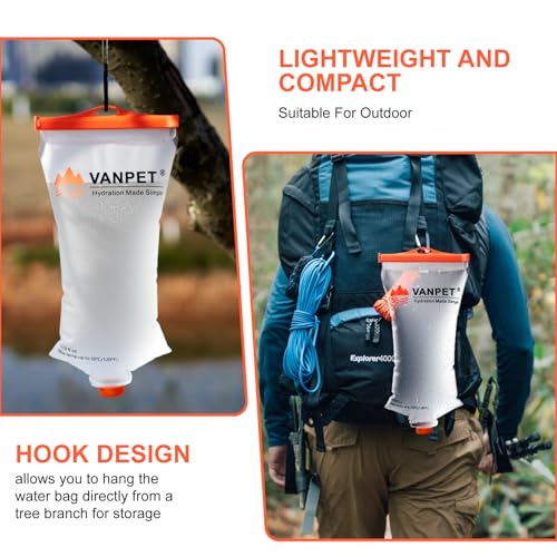 VANPET 2L Water Bag Bolsa de Agua Compacta de TPU Durable Compatible con Filtros de Agua Sawyer miniatura 3