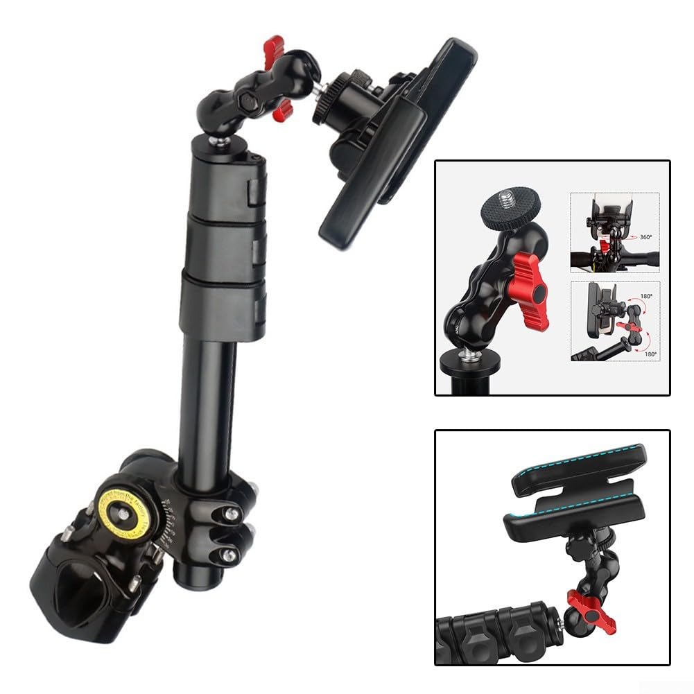 Support Guidon Vélo Selfie Aluminium Rotation 360°